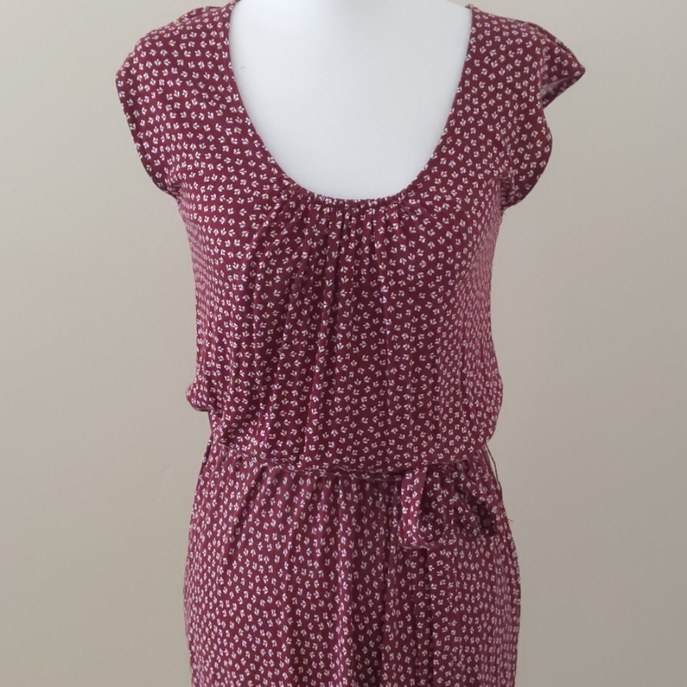 Loft red flower dress - Picture 2 of 5